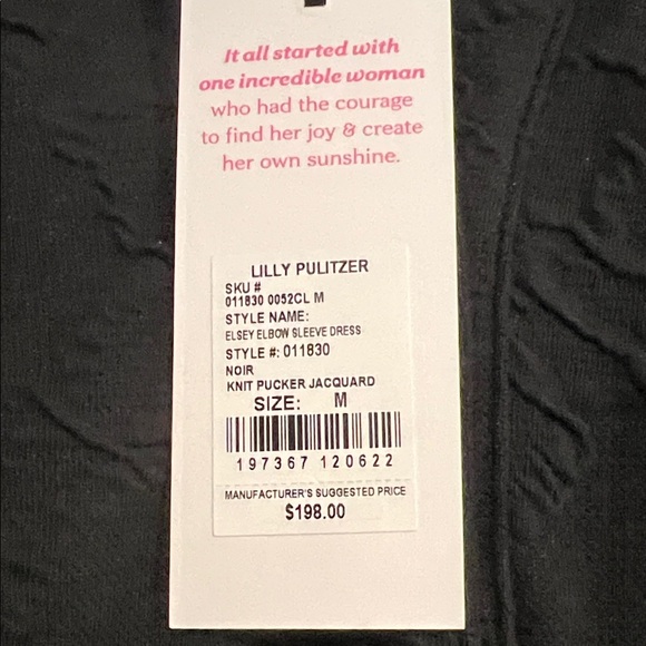 NWT Lilly Pulitzer Noir Knit Pucker Jacquard Dress - Picture 6 of 6